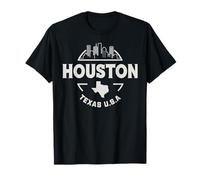 Houston Skyline City Travel Texas Palm Trees T-Shirt