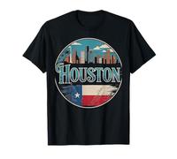 Houston Skyline City Travel Texas Palm Trees T-Shirt
