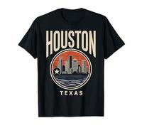 Houston Skyline City Travel Texas Palm Trees T-Shirt
