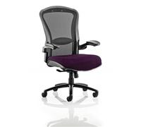 Dynamic Synchro Tilt Heavy Duty Chair Height Adjustable Arms Houston Heavy Duty Black Back, Tansy Purple Seat High Back