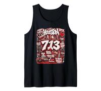 Houston Texas 713 Retro Graffiti Hip Hop African American Tank Top