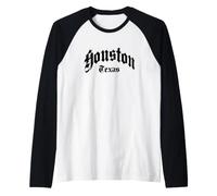 Houston - Texas - Old School Design - Classic Raglan Baseball Tee