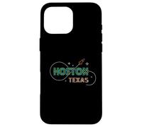 Houston Texas Souvenir Minimalist Line Art Spacecraft Case for iPhone 16 Pro Max