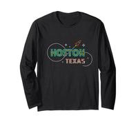 Houston Texas Souvenir Minimalist Line Art Spacecraft Long Sleeve T-Shirt