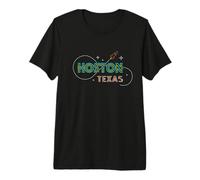 Houston Texas Souvenir Minimalist Line Art Spacecraft Premium T-Shirt