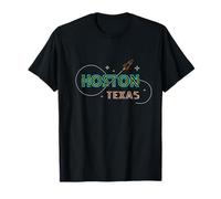 Houston Texas Souvenir Minimalist Line Art Spacecraft T-Shirt