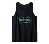 Houston Texas Souvenir Minimalist Line Art Spacecraft Tank Top