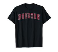 Houston Texas Souvenir Sport College Style Red Text Value Graphic T-Shirt
