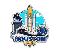 Houston Texas USA Magnet Fridge Magnet Wooden 3D Landmarks Travel Collectible Souvenirs Decoration Handmade -3091