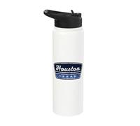 Houston Texas Vintage Retro State Pride Travel Stainless Steel Insulated Water Bottle