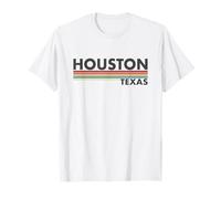 Houston - Texas - Vintage/Retro Stripes - Classic T-Shirt