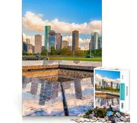 Houston - USA 1000 Piece Jigsaw Puzzle for Teenagers Logic Fun High Def Print Home Enjoyable Ideal Decor (38x26cm)