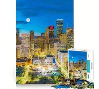 Houston - USA Jigsaw 1000 Pieces for Teenagers Unwind Game Clear Hue Enjoyable Challenge Xmas Gift (38x52cm)