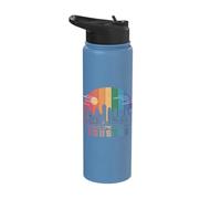 Houston Vibrant Skyline Pride Design Stainless Steel Insulated Water Bottle