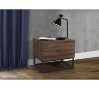 Houston Walnut 2 Drawer Bedside Cabinet