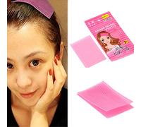 Housweety 1 Packet(2PCs) Girl Pink Front Hair Fringe Grip Velcro Sticker Holder 6x9cm