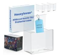 HOUSYLOVE PET LOL TCG Boxs Case Protectors for Riftbound TCG (4 Pack) -Version 2-0.50mm Thick Clear Display Box for League of Legends booster box - Rbd Origins&Spiritforge Display Case (Pack of 4)
