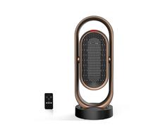 Houszy 1800W PTC Ceramic Fan Heater with Ventilation Mode, Dust-Proof Filter, Thermostat 25-35°C, 90° Oscillation, LED Indicator Light, Hidden Handle, Tip-Over & Overheat Protection