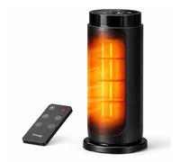 Houszy 2000W Quiet PTC Ceramic Tower Heater with ECO Mode, 90° Oscillation Wide-Angle Heating, ECO/Fan Only/Low/High Modes, Thermostat 15-35°C, 1-24H Timer, Auto Shut-Off, Clear LED Status Display
