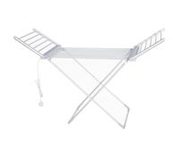 HOUSZY Foldable Heated Clothes Airer - Electric Indoor Clothes Drying Rack with 20 Heat Bars, Energy-Efficient Dryer Shelf & Laundry Drying Stand for Flats & Homes - Silver