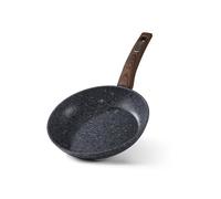 HOUSZY Non-Stick Frying Pan Without Lid - 24cm Scratch-Resistant Granite Coating, Induction Skillet with Heat-Resistant Bakelite Handle, Less Oil Cooking