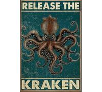 HOUVSSEN Siren Poster, Funny Vintage Metal Tin Sign Kitchen Bathroom Office Garage Bar Cafe Restaurant Shop Cave Home Wall Decor Art Ideas Gift Tin Sign 6 X 8 Inch,