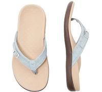 HOUXIANDOU Sabine Orthopedic Summer Sandals,Sabine Orthopedic Sandals,Women's Flip Flops,With Arch Support Non-Slip Thong Sandals (Light Blue,38)
