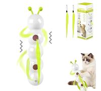 HOUXIANDOU Whack A Worm Post Cat Toy, Caterpillar Cat Toy Interactive, Whirlie Smart Motion, Mounts on Walls & Windows (1pc)
