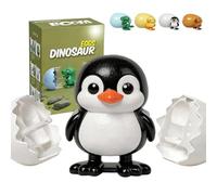 HOUXIANDOU Wind-Up Animal Hatching Surprise Egg, Wind-Up Surprise Eggs, Dinosaur Egg Hatching Toy, Rotate The Egg To Hatch A Walking Animal (Penguin)