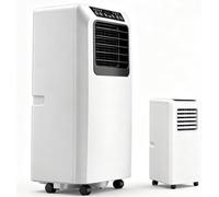 HOUXINZ 9000 BTU Portable Air Conditioner with Remote Control, 12-Hour Timer, Digital Display, Three Modes and Two Fan Speeds for Comfort in Rooms up to 15 m² Home Offi