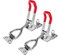 houya 2 Pack Toggle Latch 4003 Adjustable 304 Stainless Steel Toggle Clamp with Lock Hole, Heavy Duty Toggle Latches for Smoker Lid Jig Freezer Door Cooler Box Case Trunk Draw Chest Tailgate
