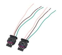HouYeen 2x 3-Pin PDC Parking Sensor Plug Connector and Wires for Au-di A1 A3 A4 A5 A6 A7 A8 Q2 Q3 Q5 Q7 C6 C7 TT Se-at Leon Sko-da Kodiaq Mk1 Fabia Octavia Mk3 V-W Transporter Polo Golf Mk7 Crafter