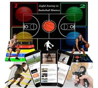 HouzeFun Basketball Training Equipment, Dribble Trainer, Footwork Training, Training Aids with Basketball Training Mat,Agility Ladder,Hand Grip Strengthener,Resistance Bands