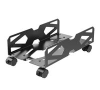 Hovadova Adjustable Computer Tower Stand, Ventilated PC Tower Stand with 4 Caster Wheels,Mobile Under Desk CPU Holder, PC Cart, Computer Riser for Most Gamers and Students