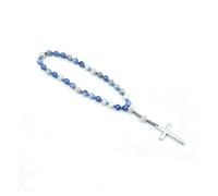 Hovaete Natural Stone Rosary Beads with Cross 8mm Bead Anglican Rosaries for Catholic Christian Confirmation Gifts, short, Stone, No Gemstone