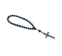 Hovaete Natural Stone Rosary Beads with Cross 8mm Bead Anglican Rosaries for Catholic Christian Confirmation Gifts, short, Stone, No Gemstone