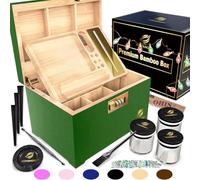 Premium Large Stash Box,Smell Proof Stash Box with Rolling Tray,Storage Box Set with Combination Lock,Smell Proof Container with Accessories U.S. Patent Pending