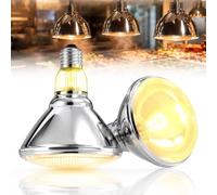 HOVCEH 2 Pack 250W E27 Heat Lamp Bulb for Brooding, Food Heat Lamp Bulb