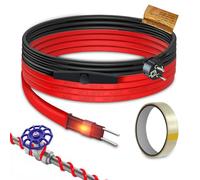 HOVCEH 230 V Frost Protection Heating Cable, 6 m Concurrent Heating Water Pipe, Heating Cable with Thermostat, Heating Band Self-Regulating, Self-Regulating Heating Cable for Protection of Water Pipes