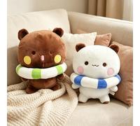 HOVCEH 2Pcs Bubu Dudu Plush, 22cm Bubu Dudu Stuffed Animal, Teddy Bear Plush Toy, Panda Stuffed Animals, Kawaii Soft Plush Pillow Cartoon Plush Animal Toys, Birthday Party Gifts for Girls Boys