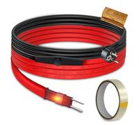 HOVCEH 8 m Frost Protection Heating Cable, 230 V Heating Cable with Thermostat, Concurrent Heating Water Pipe, Pipe Heating System, Self-Regulating Heating Cable for Water Pipe, Plants, Gutters, Palm