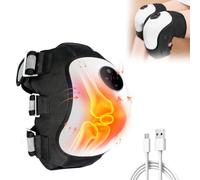 HOVCEH Cordless Knee Massager, Knee Massager Joint Pain Relief, Infrared Heated Knees Massager, Rechargeable Knee Heat Pads with 3 Levels Heat & Vibration, Heated Brace for Elbow Knee Shoulder