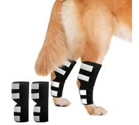 HOVCEH Dog Rear Leg Brace, 2 Pcs Dog Hind Leg Ankle Braces with Reflective Straps, Canine Rear Leg Hock Joint Brace, Leg Wrap Protector for Dog Hock Ankle