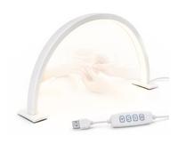HOVCEH Nail Light for Desk, 39cm Moon Light for Nail Desk, Nail Desk Lamp with 3 Colour Modes and Brightness, LED Nail Desk Light for Nail Tech Beauty Eyelash Makeup Salon Tattoo Crafts, White