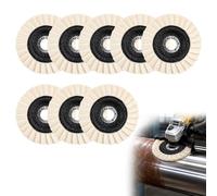 HOVCEH Pack of 8 Polishing Discs Angle Grinder 125 × 22.2 mm, Wool Polishing Discs, Polishing Discs for Angle Grinder, Wool Felt Slats Polishing Disc, Buffing Disc 125 mm for Sanding and Polishing