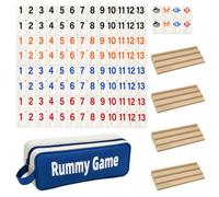HOVCEH Rummy Game with 1 Storage Bag 4 Stands 112 Pieces