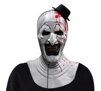 HOVCEH Terrifier Art The Clown Mask, Scary Halloween Masks Adults, Scary Clown Mask, Clown Masks for Adults, Halloween Cosplay Full Head Horror Party Decoration Prop Accessory