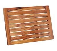 Hovea - Teak Wooden Bath Mat 61 x 45 cm - Water & Moisture Resistant - Rectangular Shower Mat - Duck Board Floor Wood Tray - Indoor, Outdoor - Non Slip - CB6145