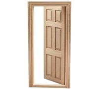 HoveeLuty 1 12 Scale Dollhouse Accessories, Birch Mini Dollhouse Accessories Door, DIY Miniature for Decoration, Gift for Lovers Miniature