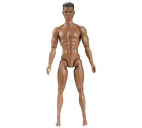 HoveeLuty 1/6 Scale Action Figure Multi Jointed Posable Male Muscular Action Figure Body with Head for Display Doll Collection, Brown Body Custom Figures Blank
